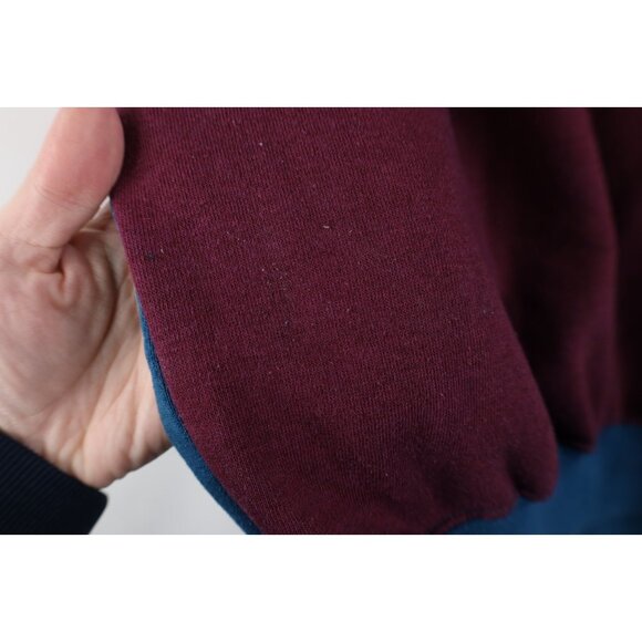Vintage 90s Streetwear Mens Large Panel Color Block Collared Pullover Sweatshirt - Picture 9 of 13